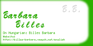 barbara billes business card